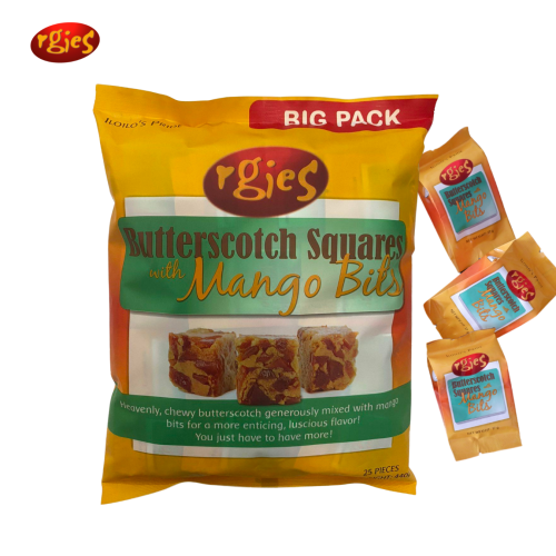 Rgies Butterscotch Squares with Mango Bits – Big Pack (25pcs/pack)